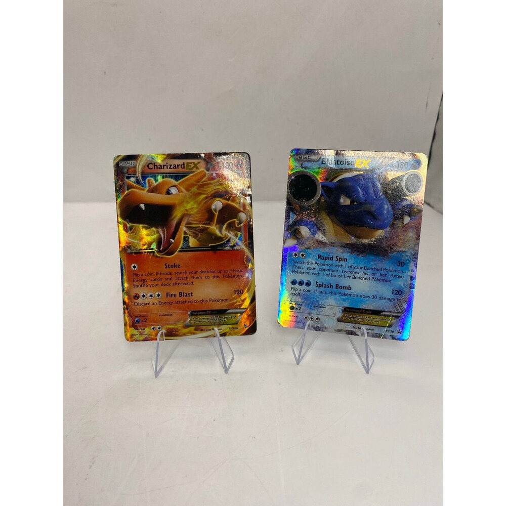 2014 Charizard EX + Blastoise EX POKEMON TCG 2 card bundle